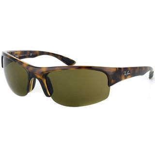 Ray Ban Unisex 'RB4173 Sport 710/73' Shiny Havana Polarized Interchangable Sunglasses Ray Ban Fashion Sunglasses