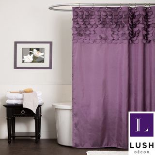 Lush Decor Lillian Purple Shower Curtain Lush Decor Shower Curtains