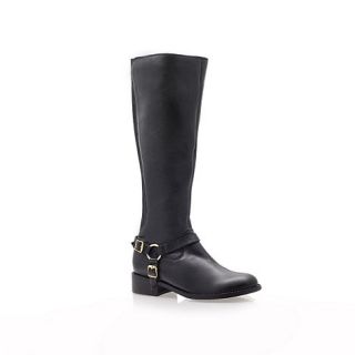 Carvela Black Petra leather low heeled boots