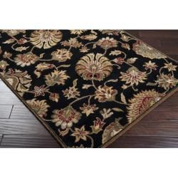 Hand tufted Caper Black Wool Rug (5' x 8') 5x8   6x9 Rugs