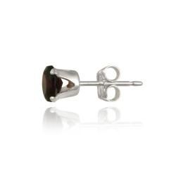 Glitzy Rocks Sterling Silver 1 1/10ct TGW 5mm Garnet Stud Earrings Glitzy Rocks Gemstone Earrings