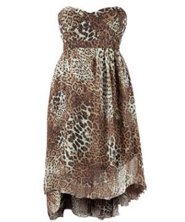 Sienna Leopard Print Strapless Dress