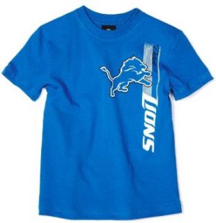 NFL Boys' Detroit Lions Vertical Presence Tee Shirt (Blue, Large)  Sports Fan T Shirts  Clothing