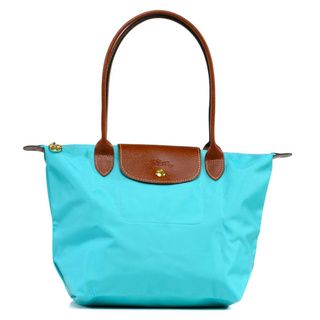 Longchamp 'Le Pilage' Medium Lagoon Blue Shoulder Tote Longchamp Designer Handbags
