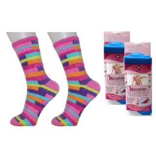 Lavender and Aloe Infused Chenille Socks (Pack of 2) Vintage Home Foot Care