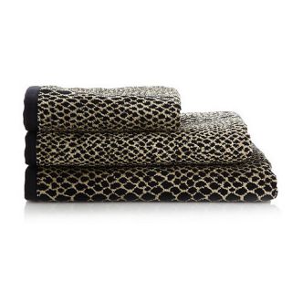 Star by Julien Macdonald Designer black snakeskin patterned towel