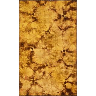 Hand woven Brown Abstract Wool Rug (2' x 3') Accent Rugs