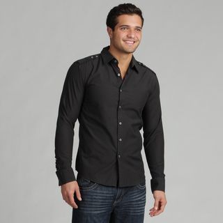 191 Unlimited Men's Slim Fit Black Woven Long sleeve Shirt 191 Unlimited Casual Shirts