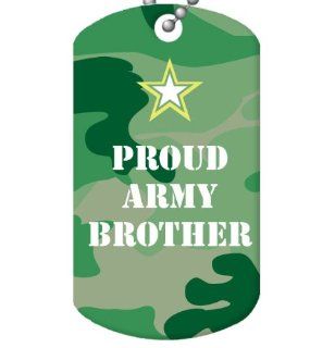 Proud Army Brother Dog Tag and Chain 