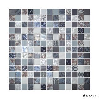 Emrytile 13.1 inch Onix Cosmic Glass Mosaic Tile Sheets (Pack of 5) Wall Tiles