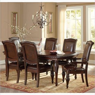 Steve Silver Company Antoinette 7 Piece Leg Dining Table Set in Cherry   AY100T 7Pc Dining PKG