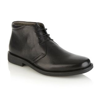 Steptronic Wide fit black leather high top shoes