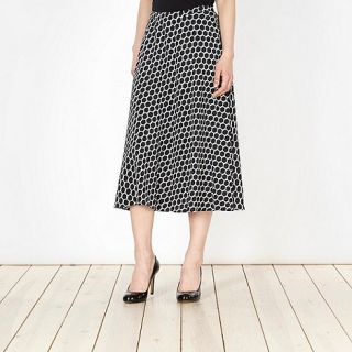 The Collection Black geometric spotted skirt