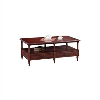 Leick Furniture Claridge Six Leg Storage Coffee Table in Cherry   10804