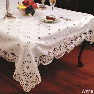 Cut work Daisy Embroidered Tablecloth Table Linens
