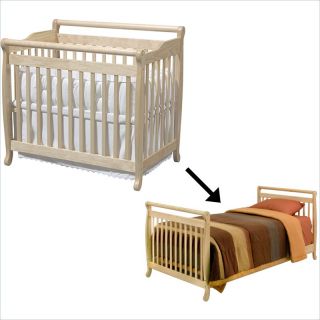 DaVinci Emily Mini Convertible Wood Crib Set w/ Twin Size Bed Rail in Natural   M4798N M4799N PKG