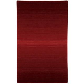 Hand woven Shades Red Wool Rug (5' x 8') 5x8   6x9 Rugs