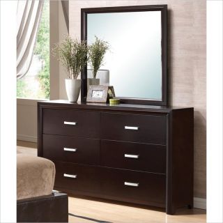 Coaster Andreas Dresser and Mirror Set in Cappuccino Brown   202473+4 PKG