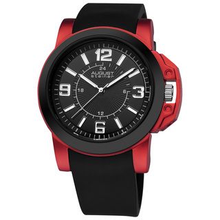 August Steiner Men's Water resistant Quartz Sport Silicon Strap Watch August Steiner Men's Akribos XXIV Watches
