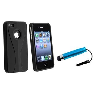 BasAcc Black Case/ Mini Blue Stylus for Apple iPhone 4/ 4S BasAcc Cases & Holders