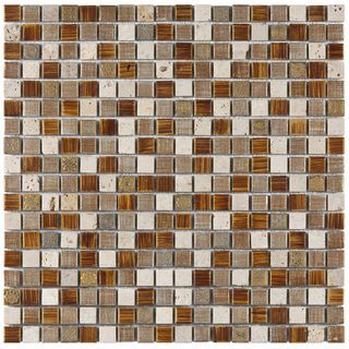 SomerTile Isle Avalonia 11.75 inch Porcelain Mosaic Tiles (Pack of 10) Somertile Wall Tiles