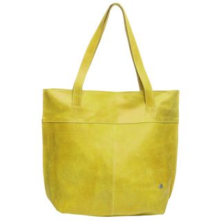 Suba Yellow Distressed Leather Shoulder Bag (Colombia) Shoulder Bags