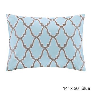 Intelligent Design Cotton Canvas Embroidered Decorative Pillow ID Intelligent Designs Throw Pillows