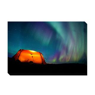 Northern Lights Oversized Contemporary Gallery Wrapped Canvas Canvas