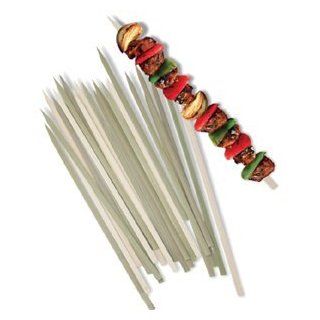 Pack of 25 BBQ 12 inch Flat Bamboo Skewers  Barbecue Skewers  Patio, Lawn & Garden