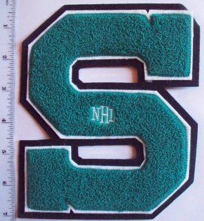 Vintage San Jose Sharks NHL Chenille Letter Varsity Jacket Patch 6 1/2" high (sew on) Throwback 