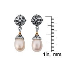 Meredith Leigh 14 Karat Gold & Sterling Silver Pearl Earrings Meredith Leigh Pearl Earrings