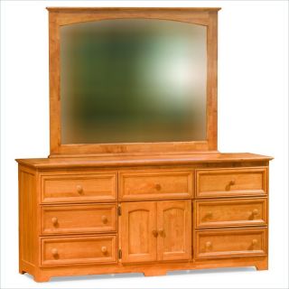 Atlantic Furniture Manhattan Dresser and Mirror Set in Caramel   71767 71007 PKG