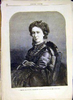 Portrait Empress Russia Marie Alexandrowna Print 1880  
