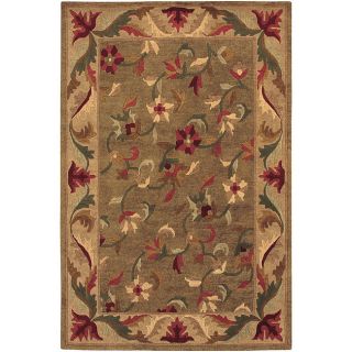 Hand knotted Floral Wool Rug (5'6 x 8') 5x8   6x9 Rugs
