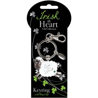 Sheep Irish At Heart Key Ring  Craft Lover's Gifts