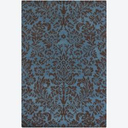 Hand tufted Mandara Floral Blue Wool Rug (7'9 x 10'6) Mandara 7x9   10x14 Rugs
