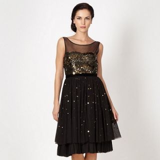 Debut Black sequin bodice prom dress