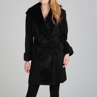 Hilary Radley Women's Belted Hooded Wrap Coat Hilary Radley Coats