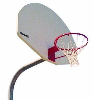 OD1 Gooseneck Pole In Ground Basketball System with Steel Fan, 4 1/2" O.D. Pole and Super Goal from Spalding  In Ground Basketball Backboards  Sports & Outdoors