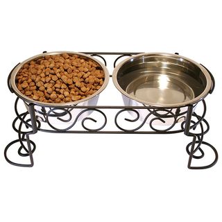 Mediterranean Diner with Stainless Steel Bowls Ethical Pet Products Pet Bowls