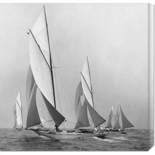 Edwin Levick 'Sailboats Sailing Downwind, 1920' Stretched Canvas Art Canvas