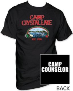 Friday the 13th Camp Counselor Black Adult Tee Shirt XXL Movie And Tv Fan T Shirts Clothing