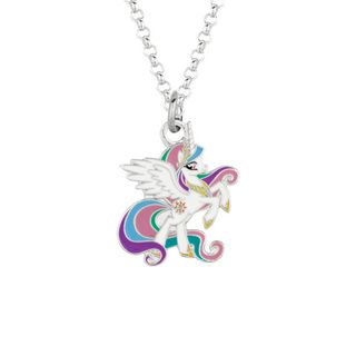 Silver Plated Celestia My Little Pony Pendant Necklace My Little Pony Fashion Necklaces
