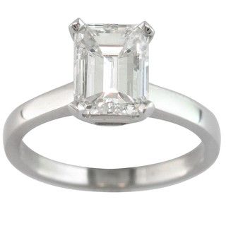 14k White Gold 2ct TDW Certified Clarity enhanced Diamond Solitaire Engagement Ring (I, SI1) One of a Kind Rings