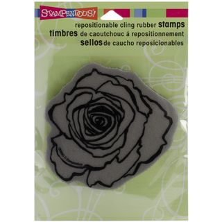 Stampendous Cling Rubber Stamp Rose Bloom STAMPENDOUS Clear & Cling Stamps