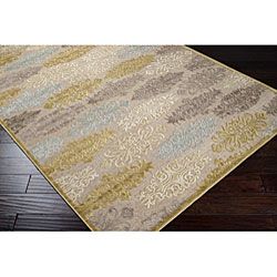 Transitional Meticulously Woven Multicolored Damask Abstract Rug (7'6" x 10'6") 7x9   10x14 Rugs