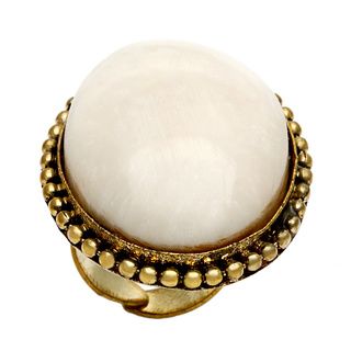 Saira Stone White Adjustable Ring (India) Rings