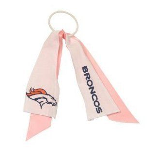 Denver Broncos NFL Pink Ribbon Ponytail Holder  Sports Fan Headbands  Sports & Outdoors