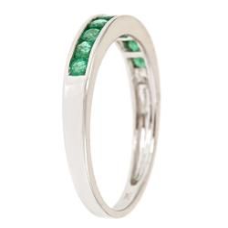 D'Yach 14k White Gold Emerald Classic Ring D'Yach Gemstone Rings
