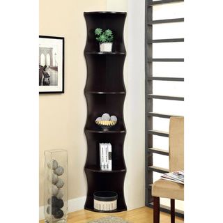 5 tier Cappuccino Corner Bookshelf/ Display Cabinet Media/Bookshelves